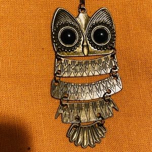 1970’s BRASS Owl Necklace - This is an ORIGINAL vintage piece - MCM - Solid
